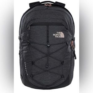 North Face 25L Borealis Laptop Backpack in Black/Heather & Rose Gold